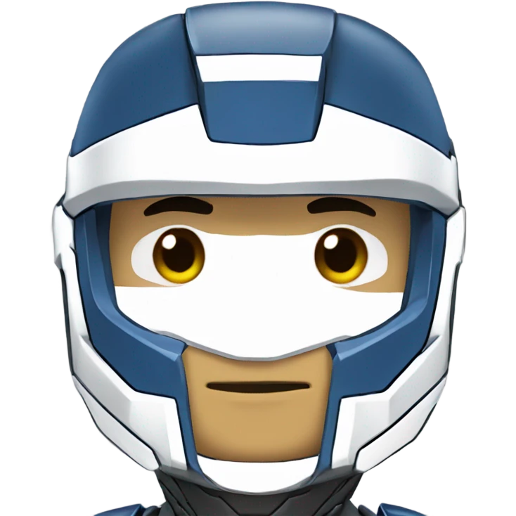 Halo Spartan anime blue armor emoji