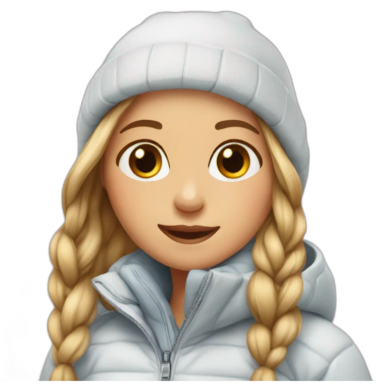 girl on snowbaprd emoji