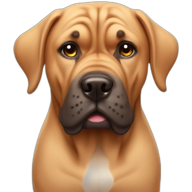 Super cute bull mastif emoji