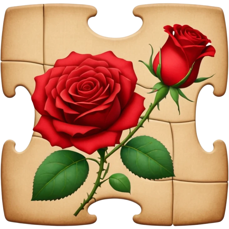 One piece of the puzzle + flower emoji