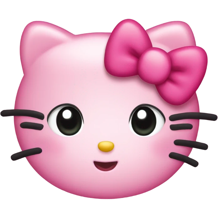 Only Hello kitty face cute emoji
