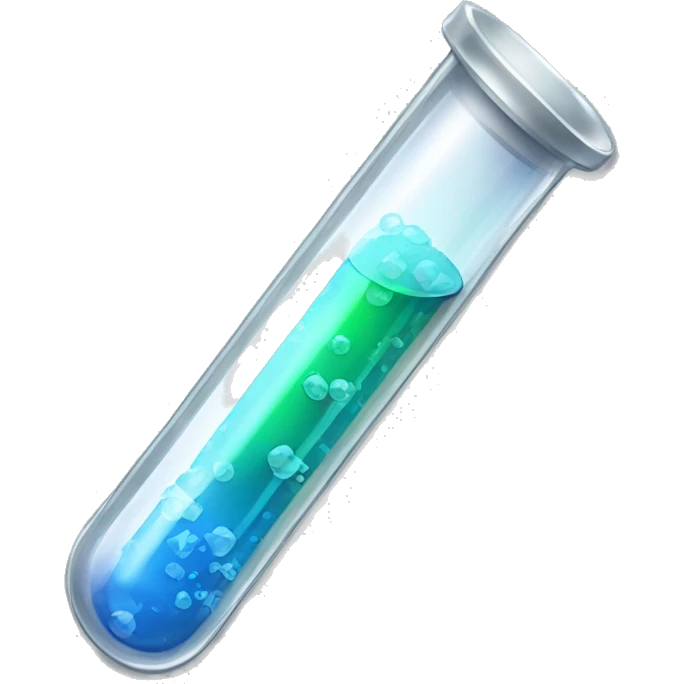 closed test tube next to aluminum foil emoji