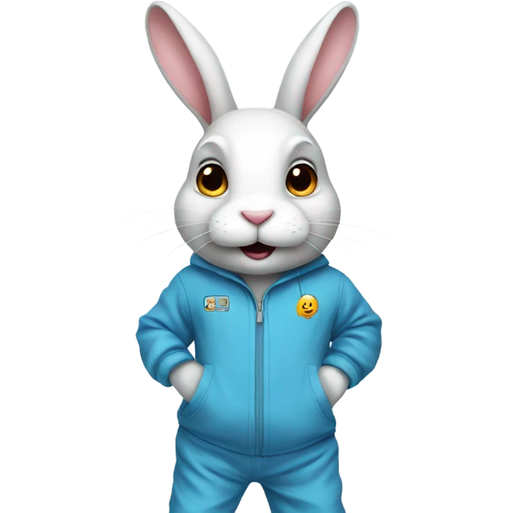 Rabbit wearing a jump suit emoji