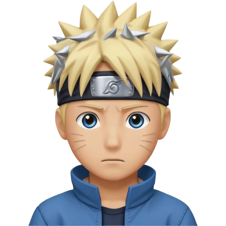 Naruto Anime style boy head emoji