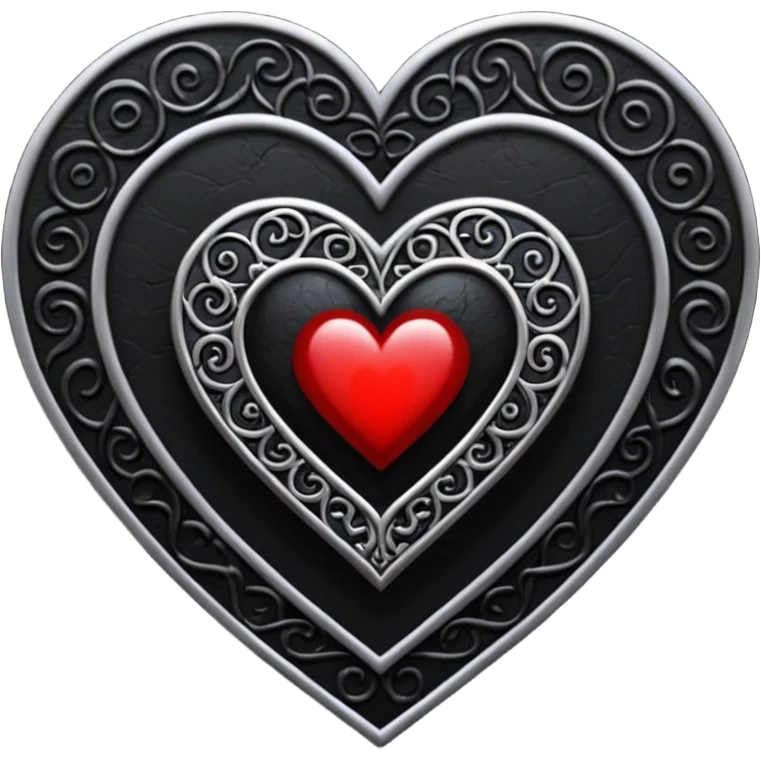 goth themed heart with a dark tarot card emoji