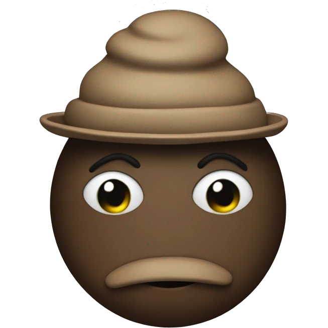 Turd with a propeller hat emoji