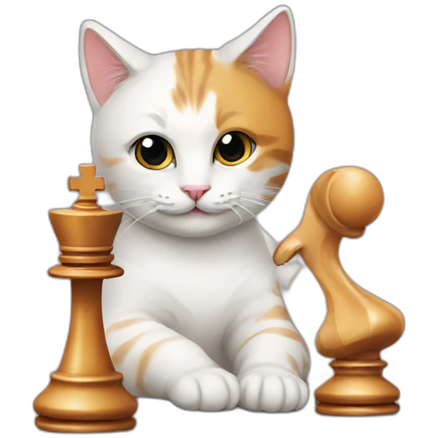 Cat and chess emoji