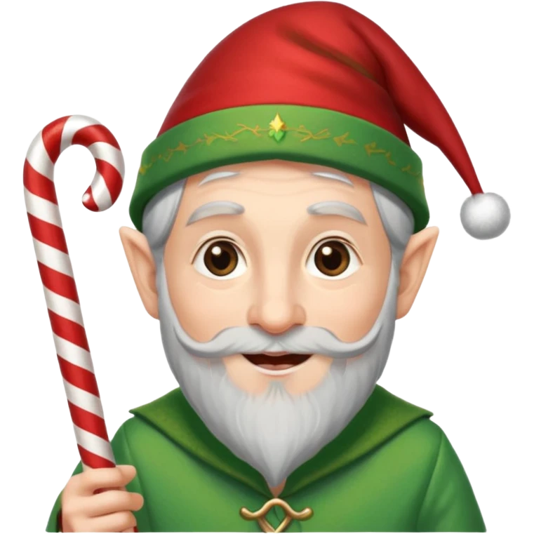 dumbledore smiling and wearing a christmas elf hat emoji