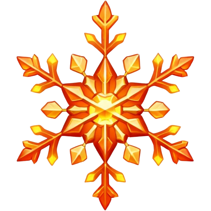 a fiery snowflake that is ignited emoji