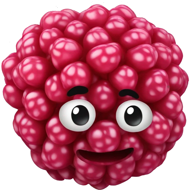 3D Rasberry emoji