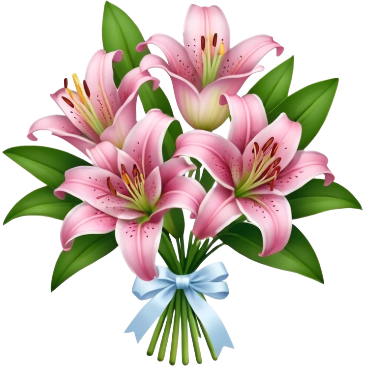 Pink lily bouquet  emoji