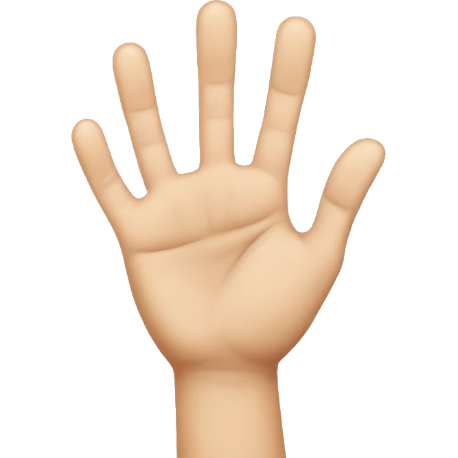Three fingers in horizontal  emoji
