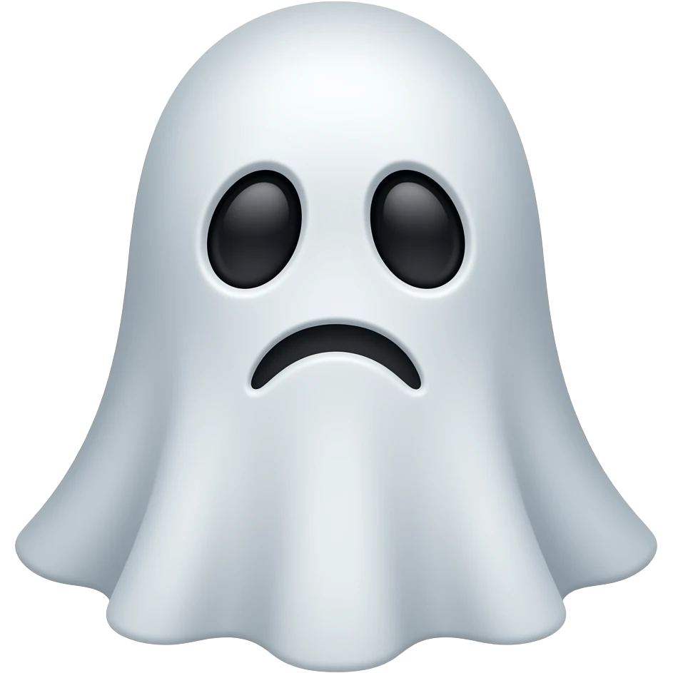 Emoji of a old man ghost emoji