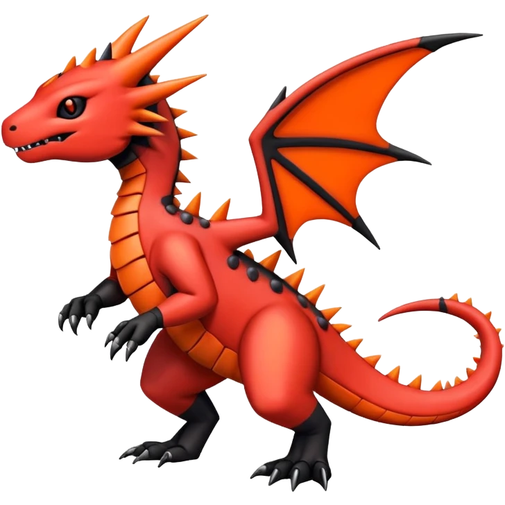  Cute Guilmon-Salandit-Fakémon-hybrid-creature (full body)  emoji