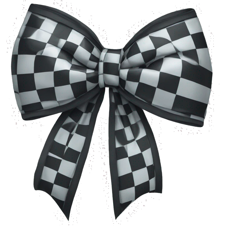 Checkered bow emoji