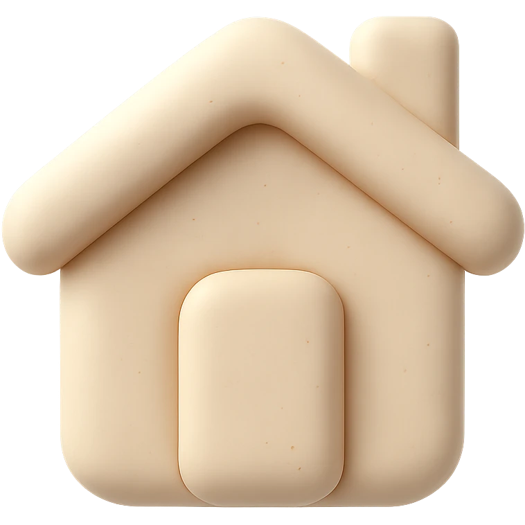 A house icon with a rounded roof and soft edges emoji