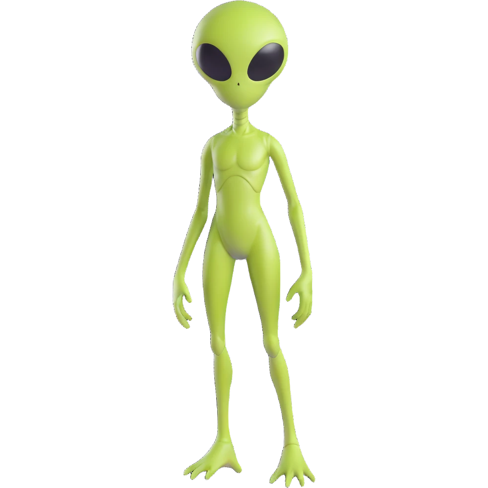 full-body alien figure standing emoji