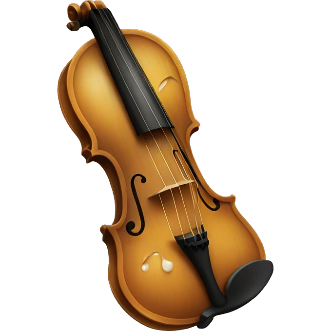 Violin with sad face crying tears emoji