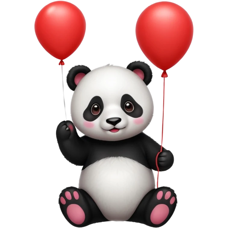 panda with balloon emoji