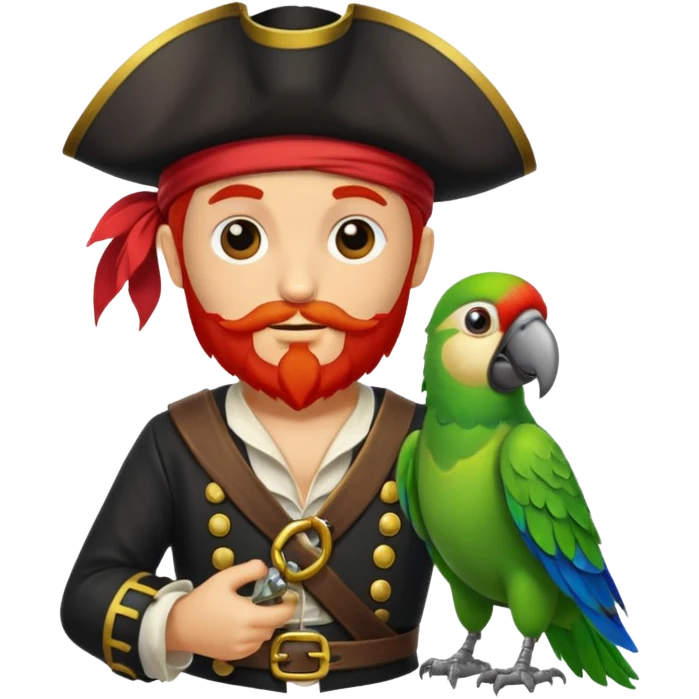 pirate and parrot emoji