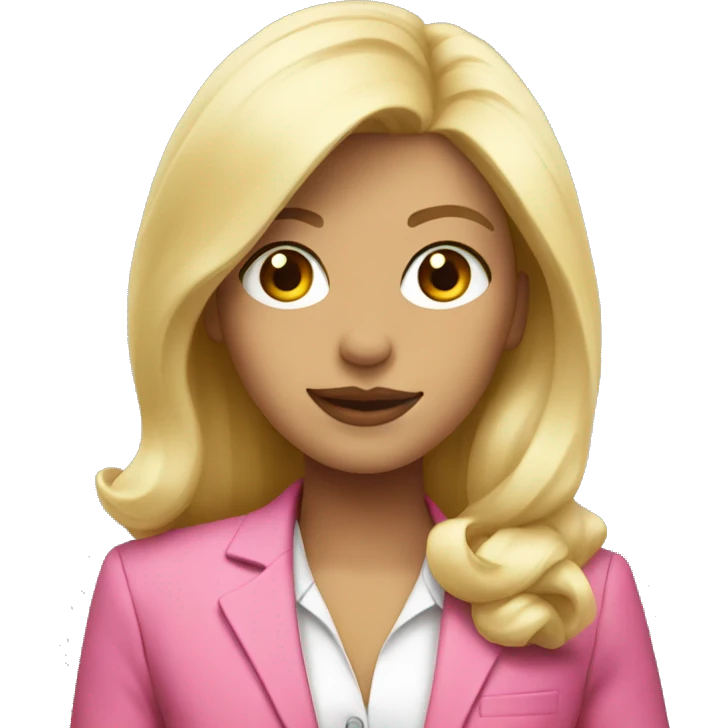 blondie in pink suit emoji