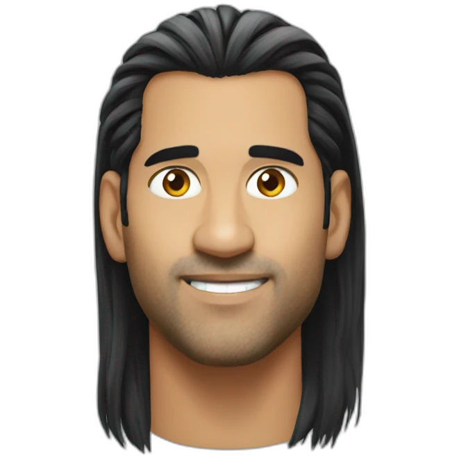 Ms dhoni long hair emoji