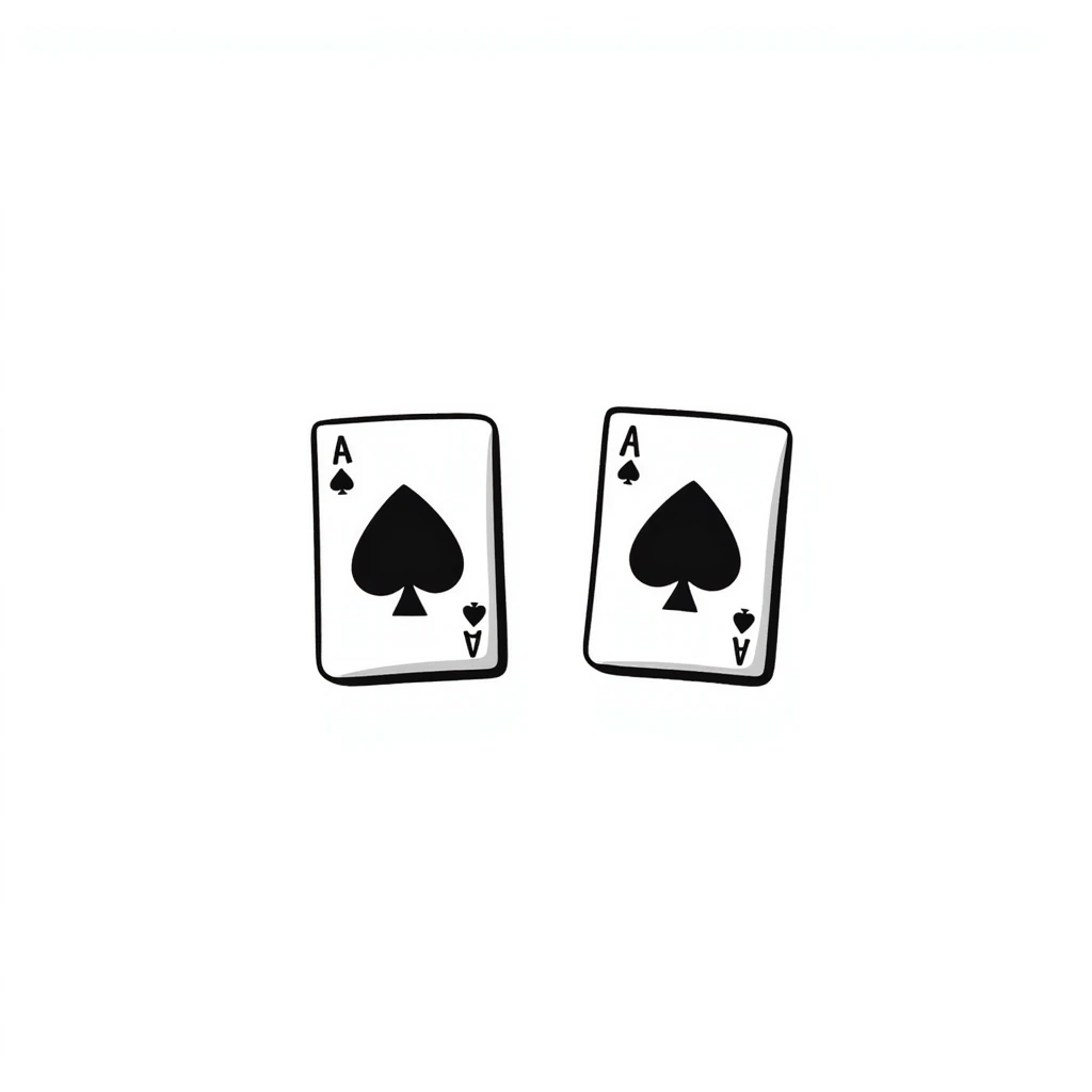 two pairs of aces playing cards emoji