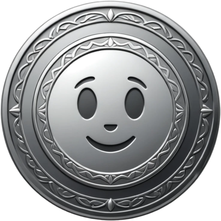 Coin , silver. emoji