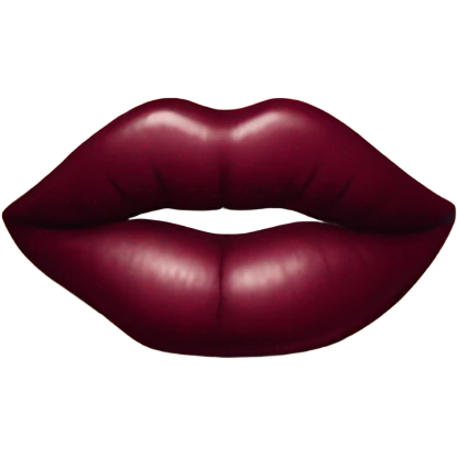 A burgundy-colored lipstick kiss mark on envelope emoji