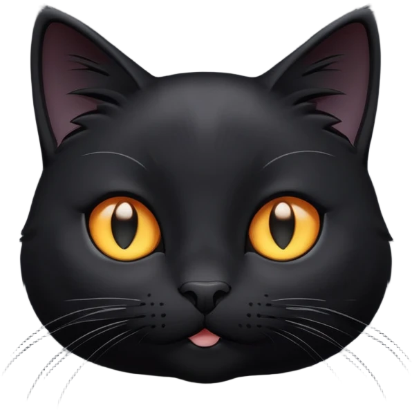 cinematic-cute-black-cat-portrait-emoji,-head-tilted-playfully-and-inquisitively,-sleek-black-fur-with-subtle-hints-of-deep-gray,-simplified-yet-adorable-features,-highly-detailed,-glowing-with-a-warm,-friendly-glow emoji