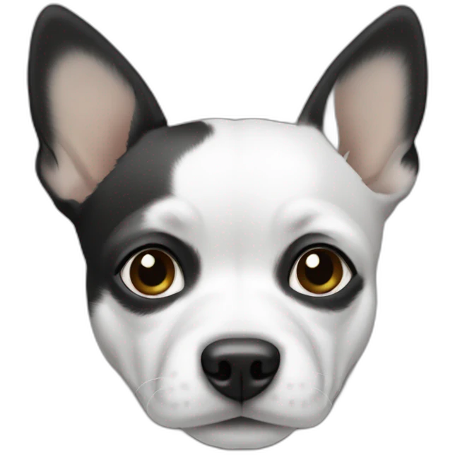 Chiuaua blanco y negro emoji