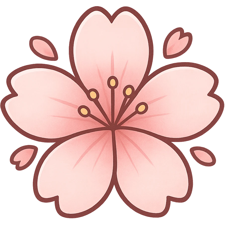 sakura cherry blossom flower, remove background emoji