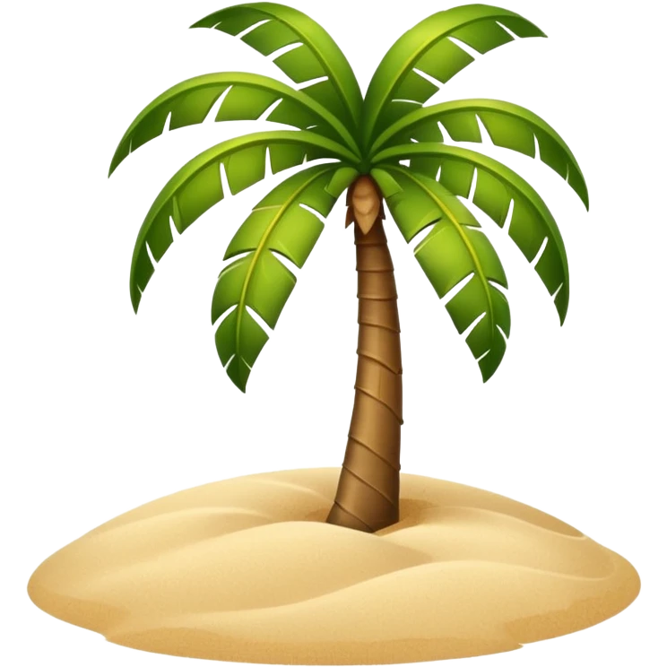 palm tree on sand emoji