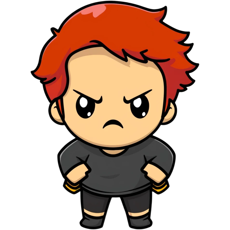 redhead girl angry face emoji