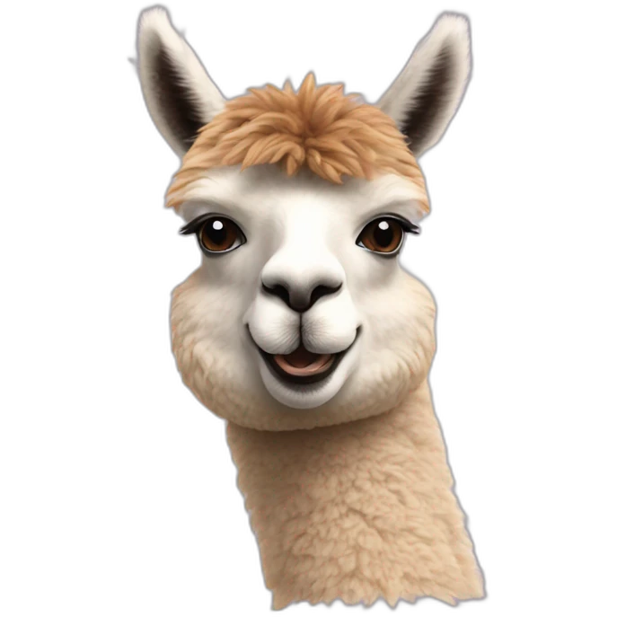 Alpaca thumb Up realistic emoji