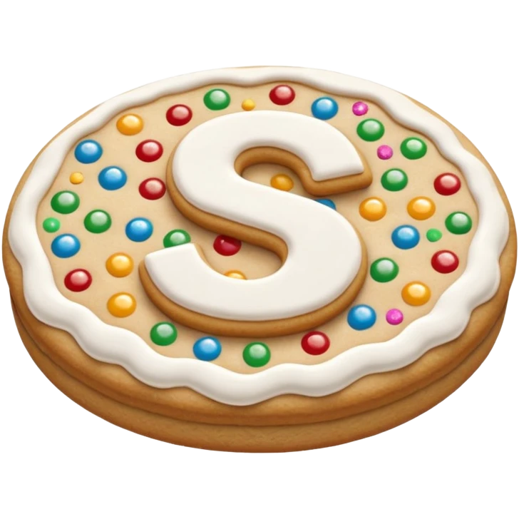 Christmas cookies with white "S" logo emoji