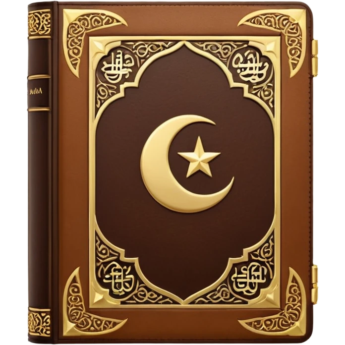 Closed Quran with the Islamic Symbol on it (moon and star) emoji