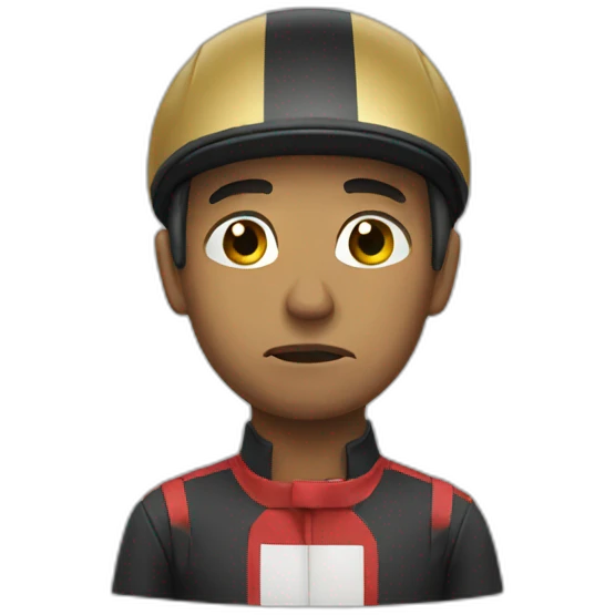 Sad jockey emoji