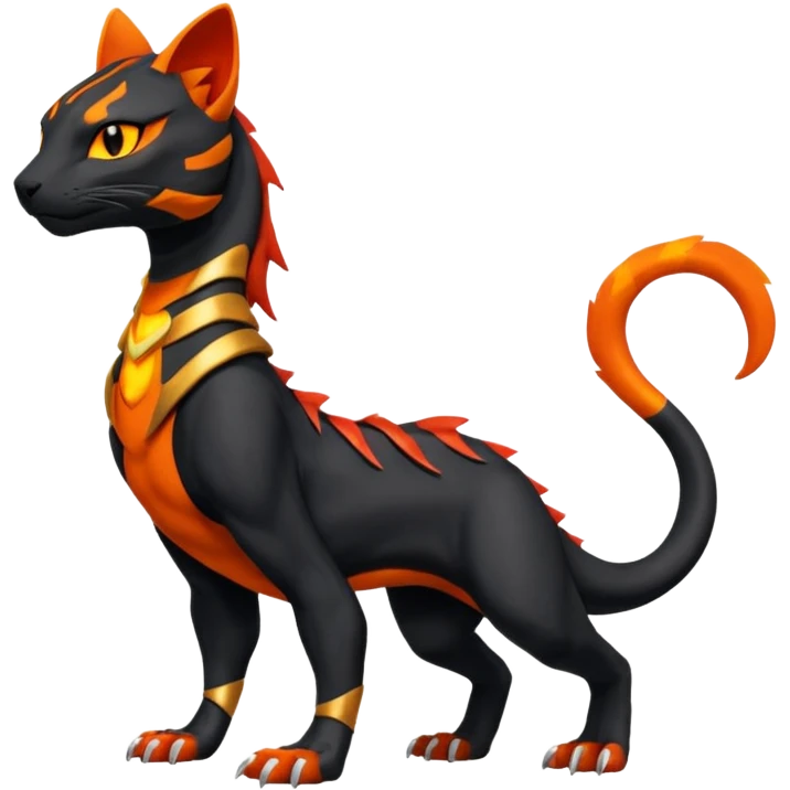 Salandit-Litten-Bastet-Fakémon-hybrid-creature (full body)  emoji