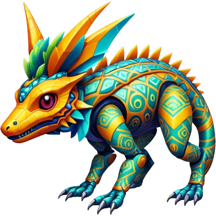  exotic tropical cyber-Protogen-Fakémon-Vernid-creature emoji