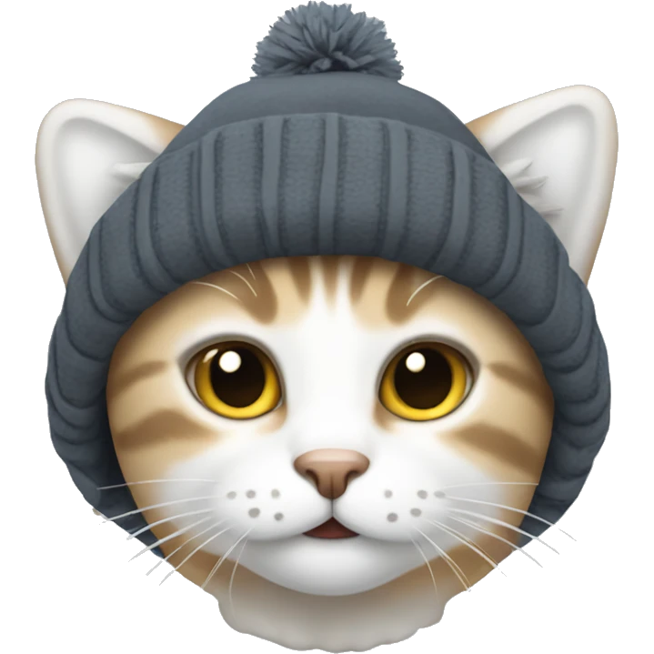 A cat in a winter hat emoji