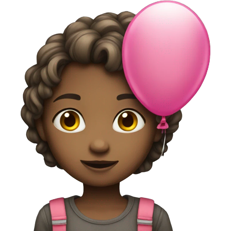 Girl with balloon emoji