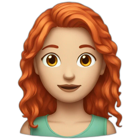 Red hair girl emoji