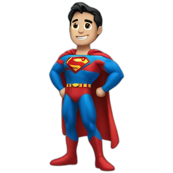 Superman standing emoji