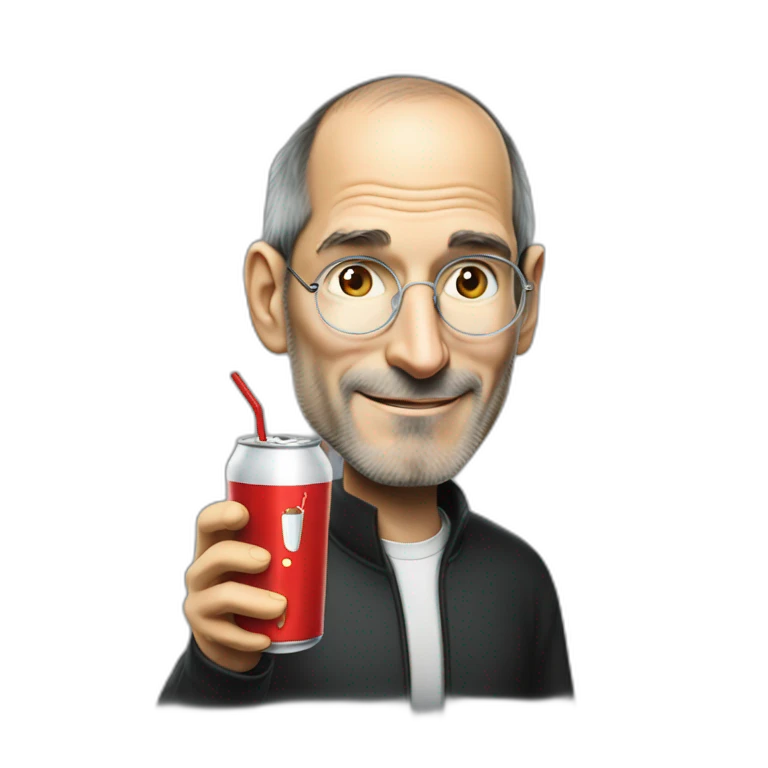 Steve Jobs drink coca emoji