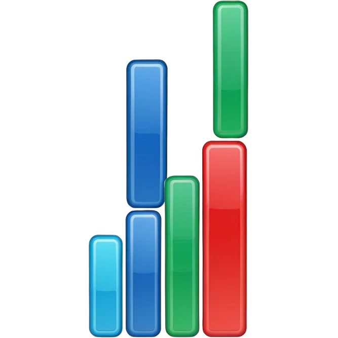 quantity three barplot descending icon emoji