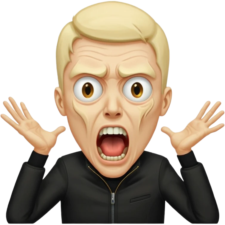 FAI LO STESSO UOMO CON LA GIACCA NERA (LA PRIMA IMMAGINE A SINITRA DELL ULTIMA RAPPRESENTAZIONE) CHE URLA DA DOLORE TIPO URLO DI MUNCH emoji