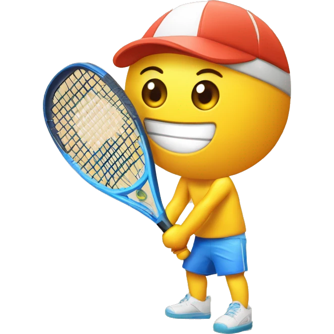 raquete beach tennis com bolinhas  emoji