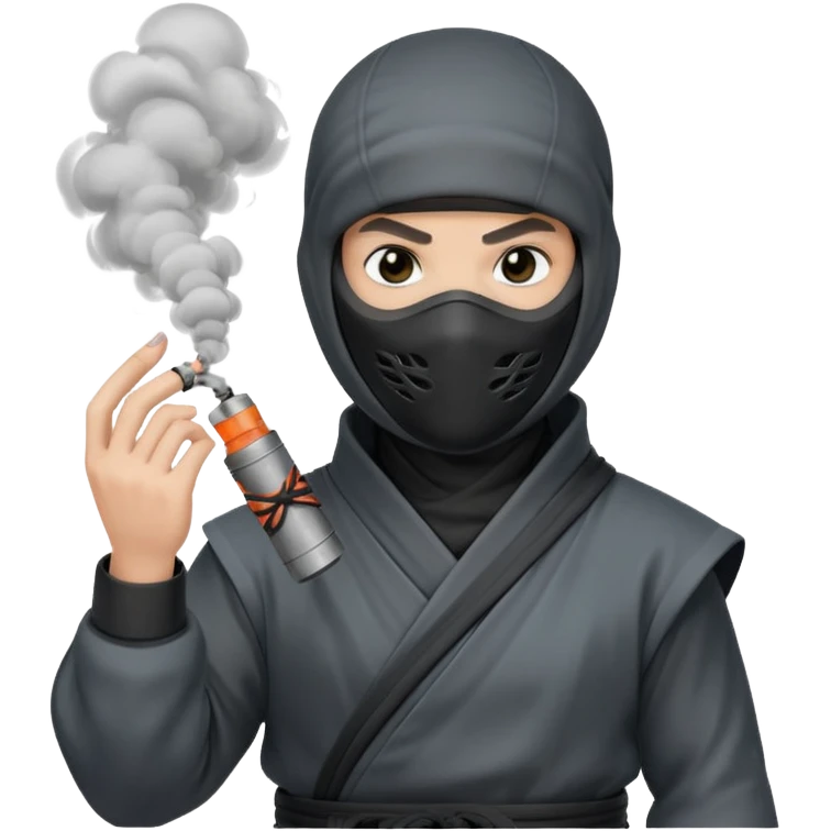 smoke bomb of ninja emoji