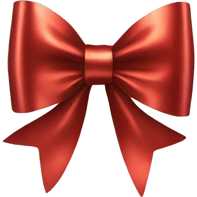 metallic red bow  emoji
